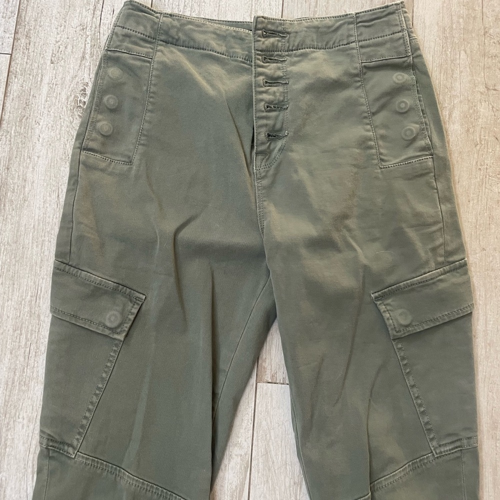 J Brand Green Cargo Pants Slim Fit - Size 26 - Picture 4 of 6